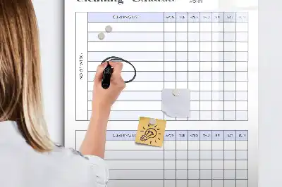 Tablica magnetyczna suchościeralna harmonogram sprzątania