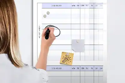 Tablica magnetyczna suchościeralna harmonogram sprzątania