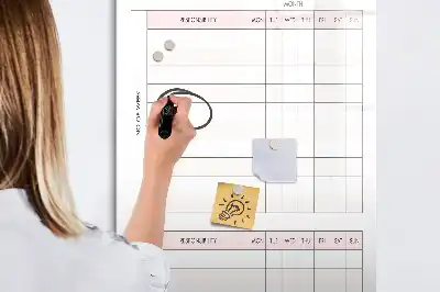Tablica magnetyczna suchościeralna lista kontrolna obowiązków