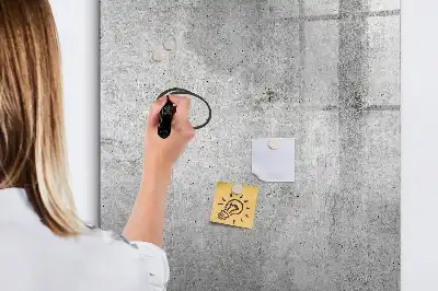 Tablica magnetyczna suchościeralna w kolorze jasnego betonu