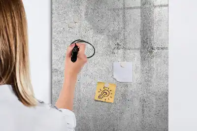 Tablica magnetyczna suchościeralna w kolorze jasnego betonu