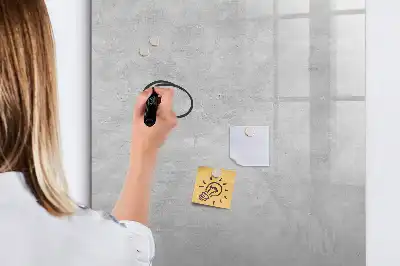 Tablica suchościeralna magnetyczna w kolorze jasnego betonu