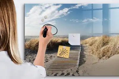 Tablica magnetyczna z pisakiem z motywem widoku na plażę
