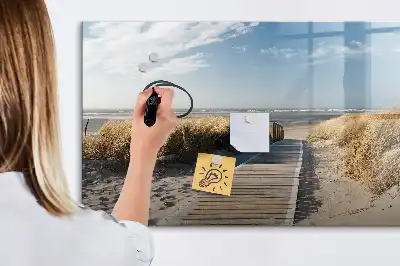 Tablica magnetyczna z pisakiem z motywem widoku na plażę