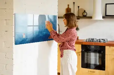 Tablica magnetyczna z pisakiem wzór abstrakcja wody