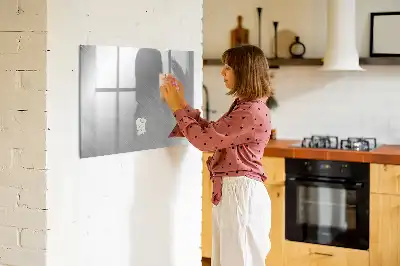 Tablica magnetyczna do pisania w wersji z metalowej ściany