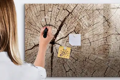 Tablica magnetyczna do pisania ze wzorem starego pnia drzewa