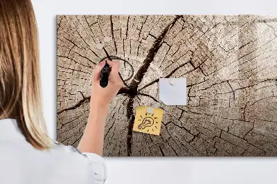 Tablica magnetyczna do pisania ze wzorem starego pnia drzewa