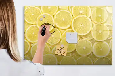 Tablica magnetyczna z pisakiem wzór w plasterki cytryny