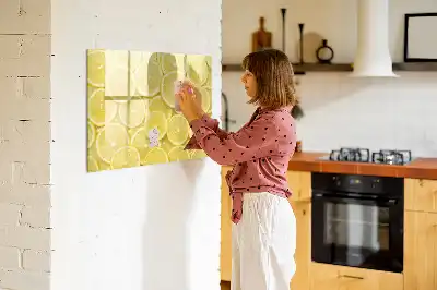 Tablica magnetyczna z pisakiem wzór w plasterki cytryny