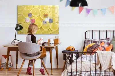 Tablica magnetyczna z pisakiem wzór w plasterki cytryny