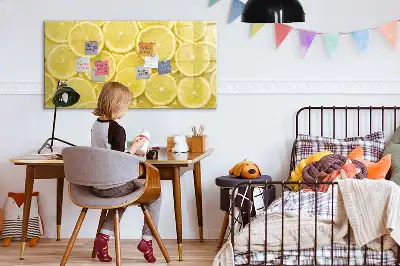 Tablica magnetyczna z pisakiem wzór w plasterki cytryny