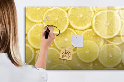 Tablica magnetyczna z pisakiem wzór w plasterki cytryny