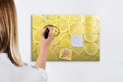 Tablica magnetyczna z pisakiem wzór w plasterki cytryny