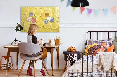 Tablica magnetyczna z pisakiem wzór w plasterki cytryny