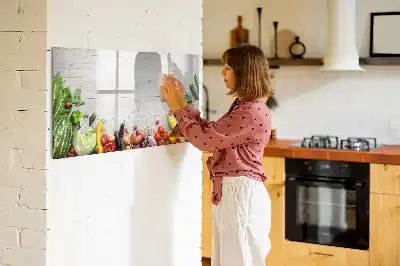 Tablica magnetyczna z pisakiem z motywem warzyw na stole