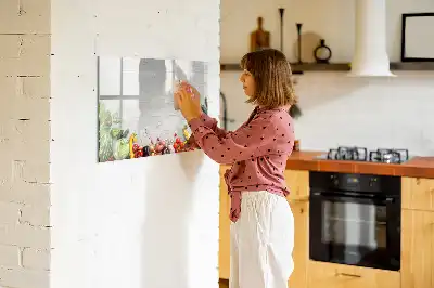 Tablica magnetyczna z pisakiem z motywem warzyw na stole
