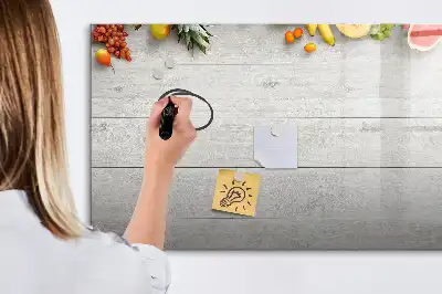 Tablica magnetyczna z pisakiem motyw owoce na stole