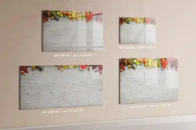 Tablica magnetyczna z pisakiem motyw owoce na stole