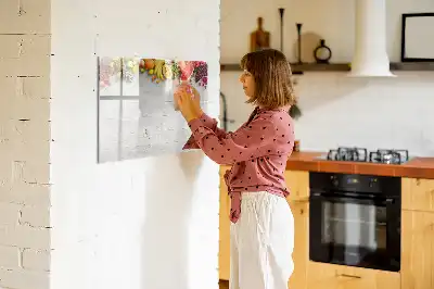 Tablica magnetyczna z pisakiem motyw owoce na stole