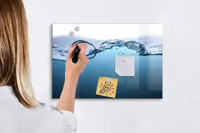 Tablica magnetyczna z pisakiem wzór zbliżenie na wodę