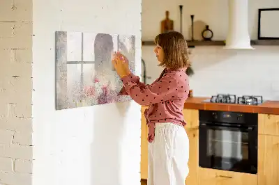 Tablica magnetyczna do pisania z motywem malowanej abstrakcji