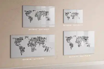 Edukacyjna tablica magnetyczna Kontynenty z liter z dołączonym pisakiem