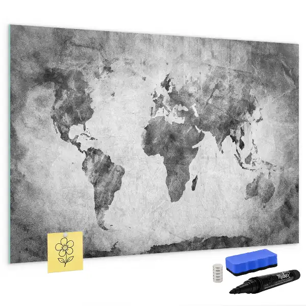 Mapa świata tablica magnetyczna do pisania