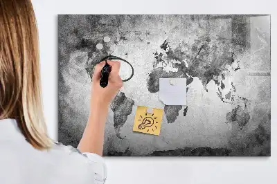 Mapa świata tablica magnetyczna do pisania