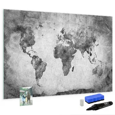 Mapa świata tablica magnetyczna do pisania
