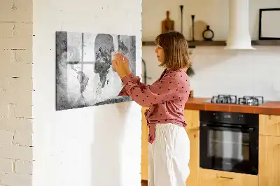 Mapa świata tablica magnetyczna do pisania