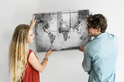 Mapa świata tablica magnetyczna do pisania