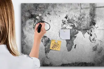 Mapa świata tablica magnetyczna do pisania