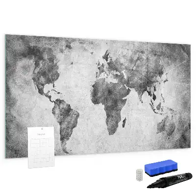 Mapa świata tablica magnetyczna do pisania