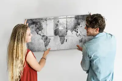 Mapa świata tablica magnetyczna do pisania