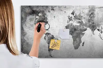 Mapa świata tablica magnetyczna do pisania