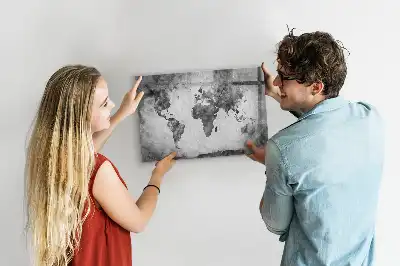 Mapa świata tablica magnetyczna do pisania