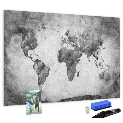 Mapa świata tablica magnetyczna do pisania