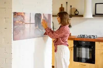 Tablica magnetyczna do pisania z motywem dekoracyjnego marmuru