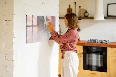 Tablica magnetyczna do pisania z motywem dekoracyjnego marmuru
