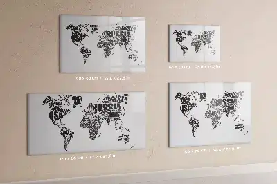 Mapa świata tablica magnetyczna z pisakiem