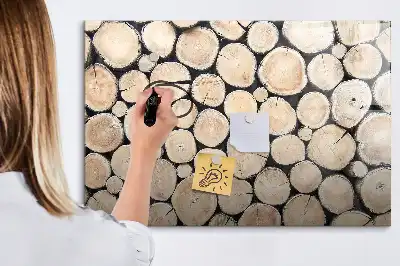 Tablica magnetyczna z pisakiem motyw ściętych pni drzew