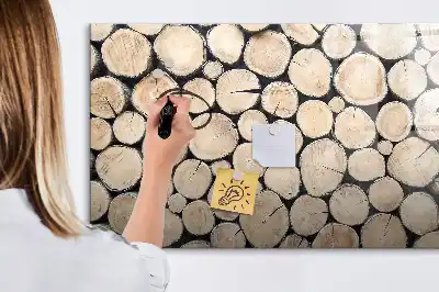 Tablica magnetyczna z pisakiem motyw ściętych pni drzew