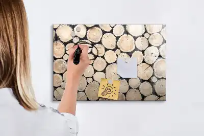 Tablica magnetyczna z pisakiem motyw ściętych pni drzew