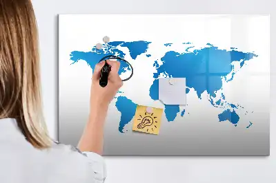 Tablica magnetyczna do pisania wzór mapa świata