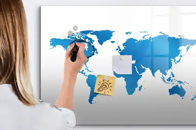 Tablica magnetyczna do pisania wzór mapa świata