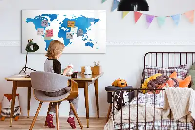 Tablica magnetyczna do pisania wzór mapa świata
