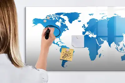 Tablica magnetyczna do pisania wzór mapa świata