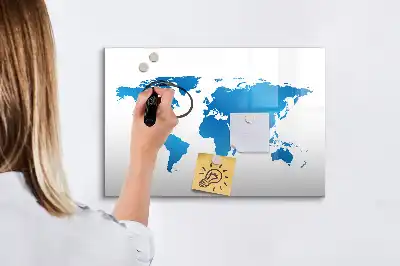 Tablica magnetyczna do pisania wzór mapa świata