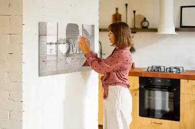 Tablica magnetyczna z pisakiem z napisem dom